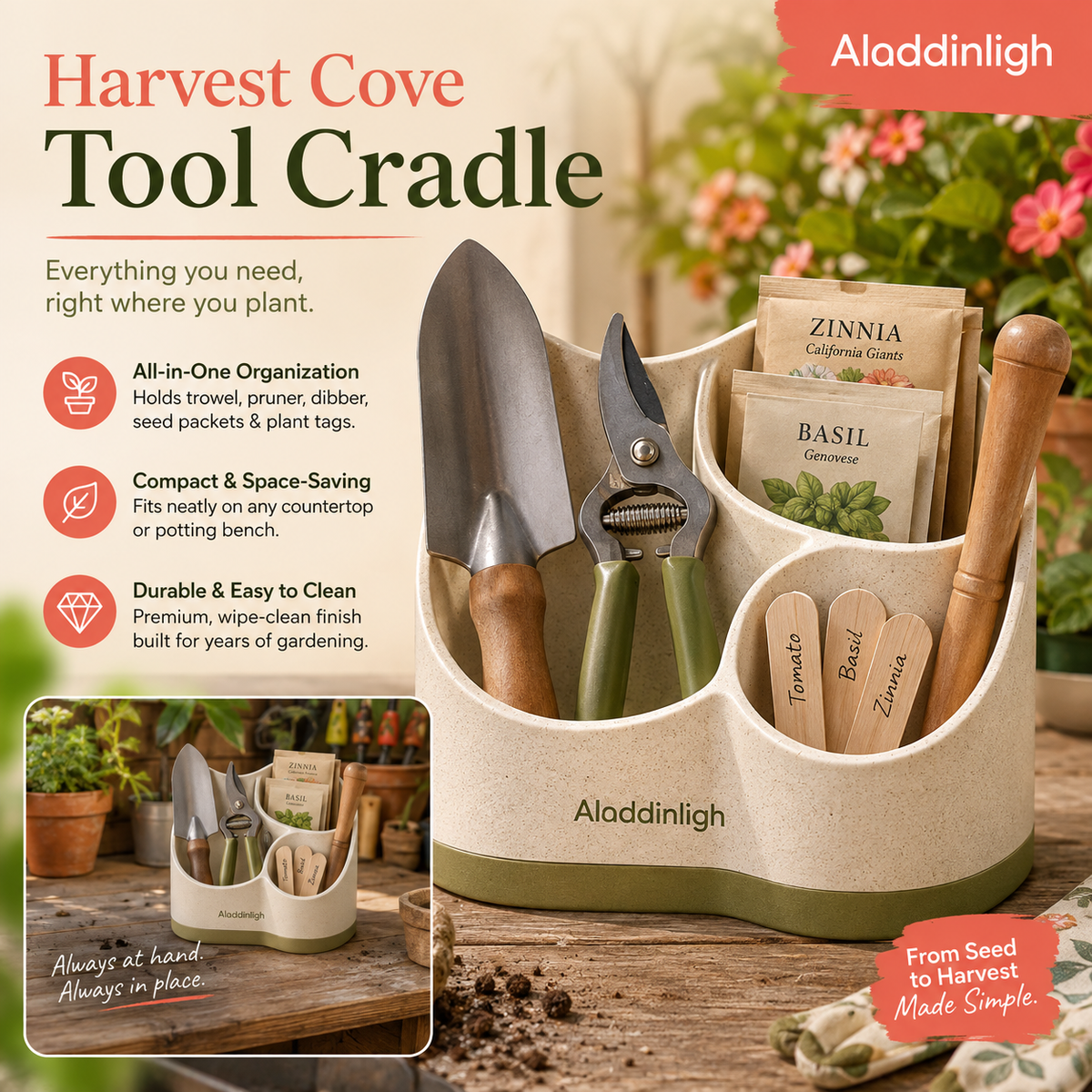 Aladdinligh™ Harvest Cup Tool Cradle