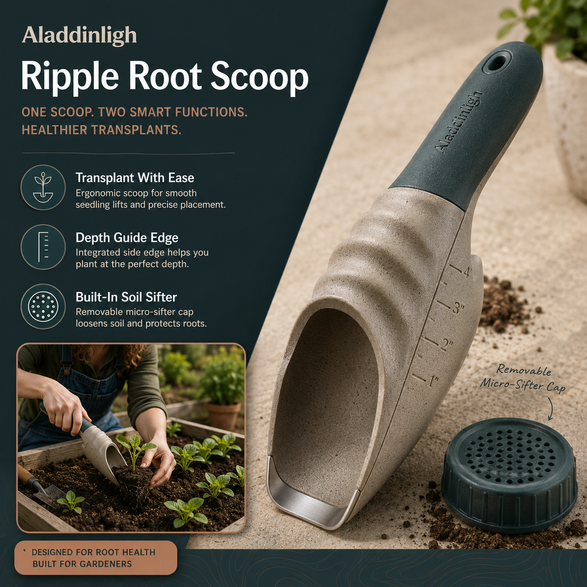 Aladdinligh™ Ripple Root Scoop