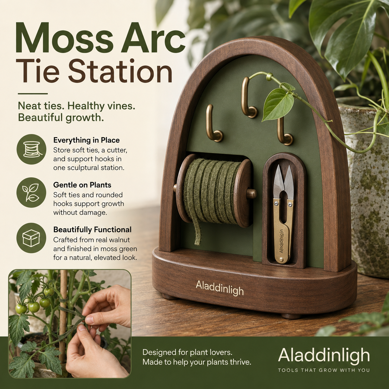 Aladdinligh™ Moss Arc Tie Station
